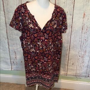 Liz Claiborne Multicolor Floral Top